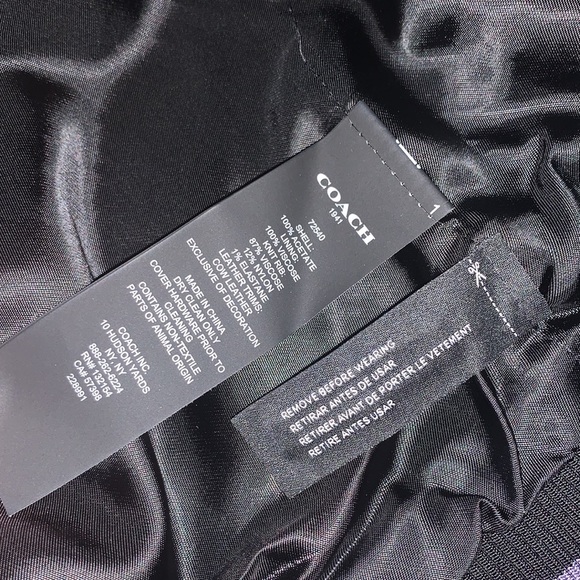 Auth Coach embroidered landscape oversized Souvenir varsity luxe bomber jacket - Picture 9 of 12